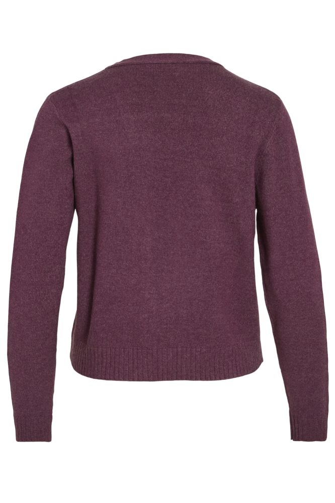 VIRIL SHORT L/S KNIT CARDIGAN-NOOS 14060800 FIG/DARK MELAN